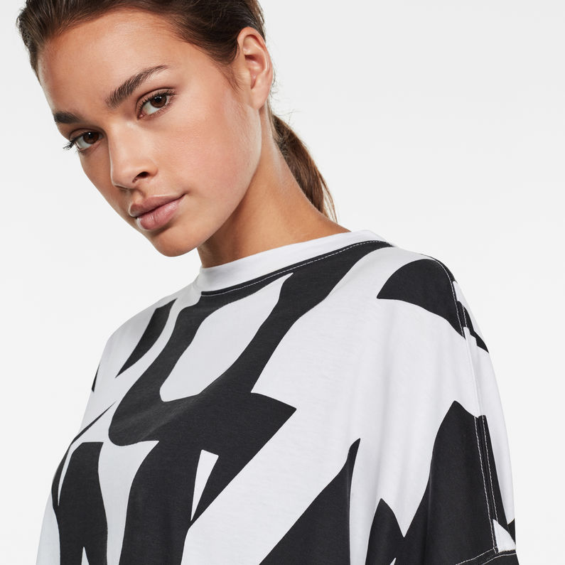 G-Star RAW® Glasy XXL Loose Top Black detail shot