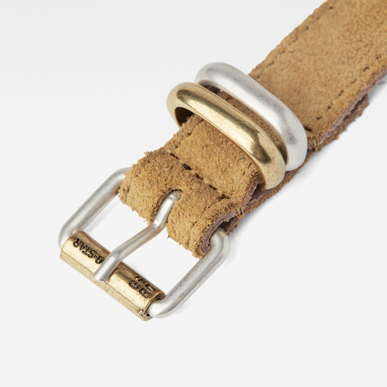 G-Star RAW® Suede Belt Green detail shot buckle