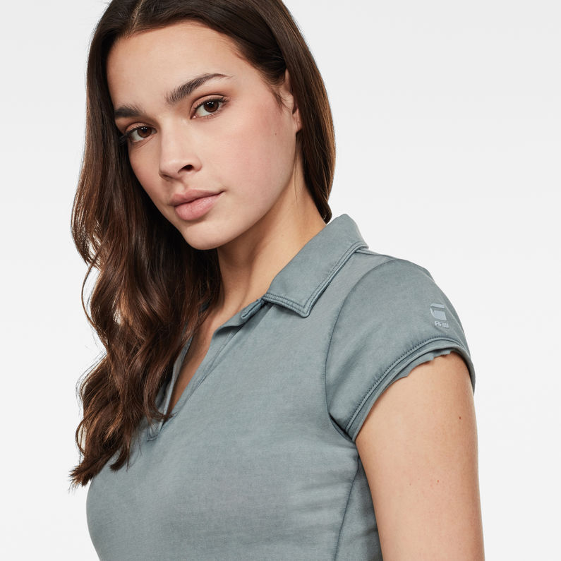 G-Star RAW® Noril Polo Slim Top Light blue detail shot