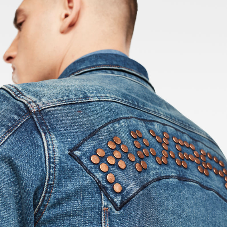 G-STAR® Chaqueta MAX Arc 3D Slim Azul intermedio detail shot