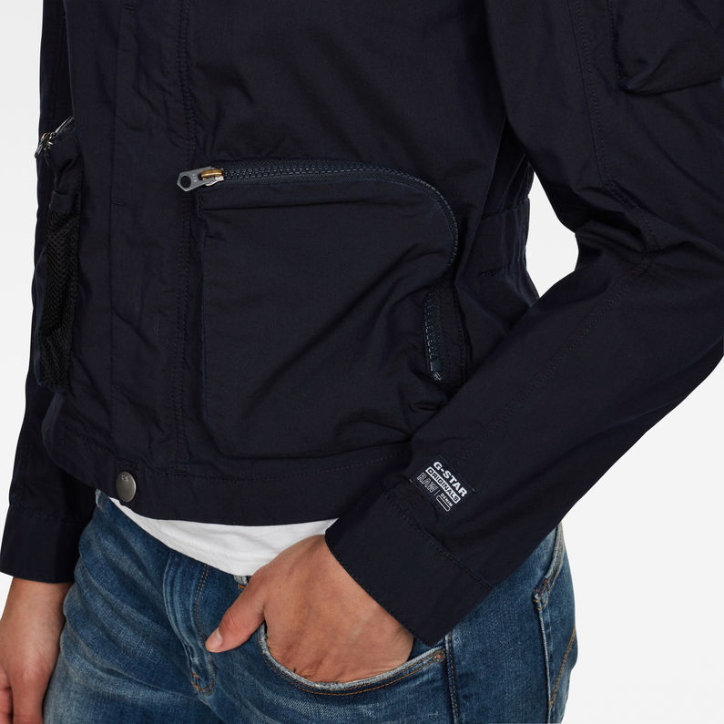 G-STAR® 3D Slim Jacket Dark blue detail shot