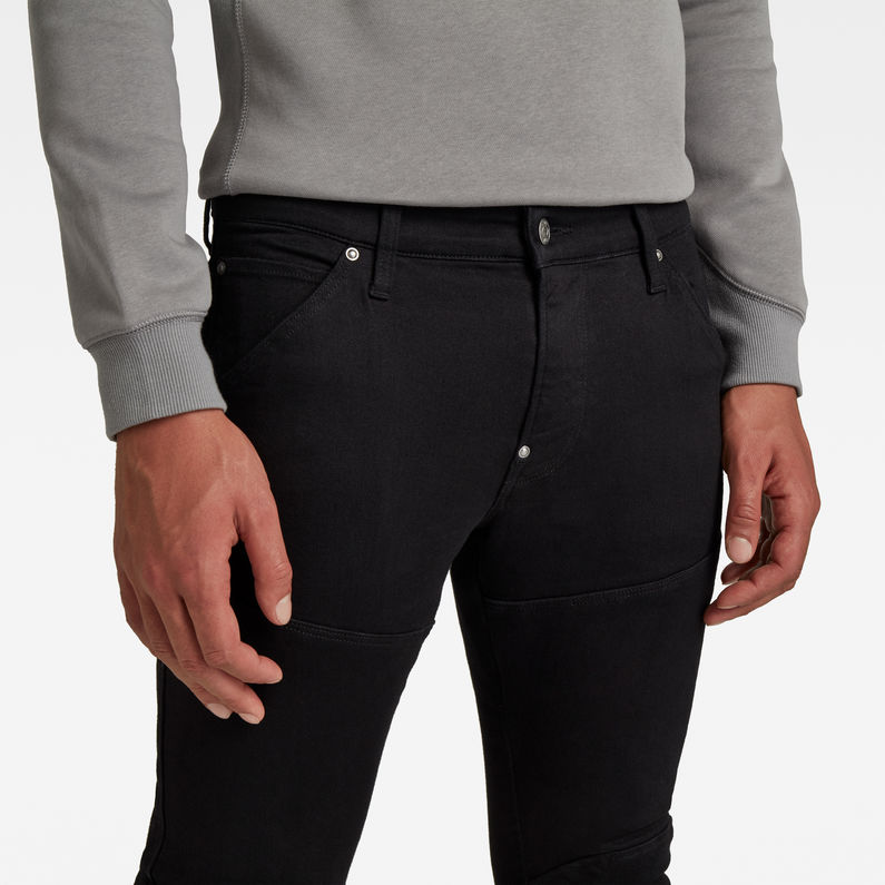 G-Star RAW® 5620 3D Zip Knee Skinny Jeans Zwart