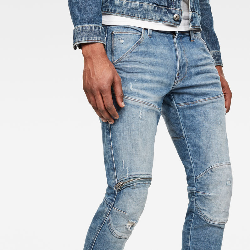 5620 3D Zip Knee Skinny Jeans | Medium blue | G-Star RAW® US