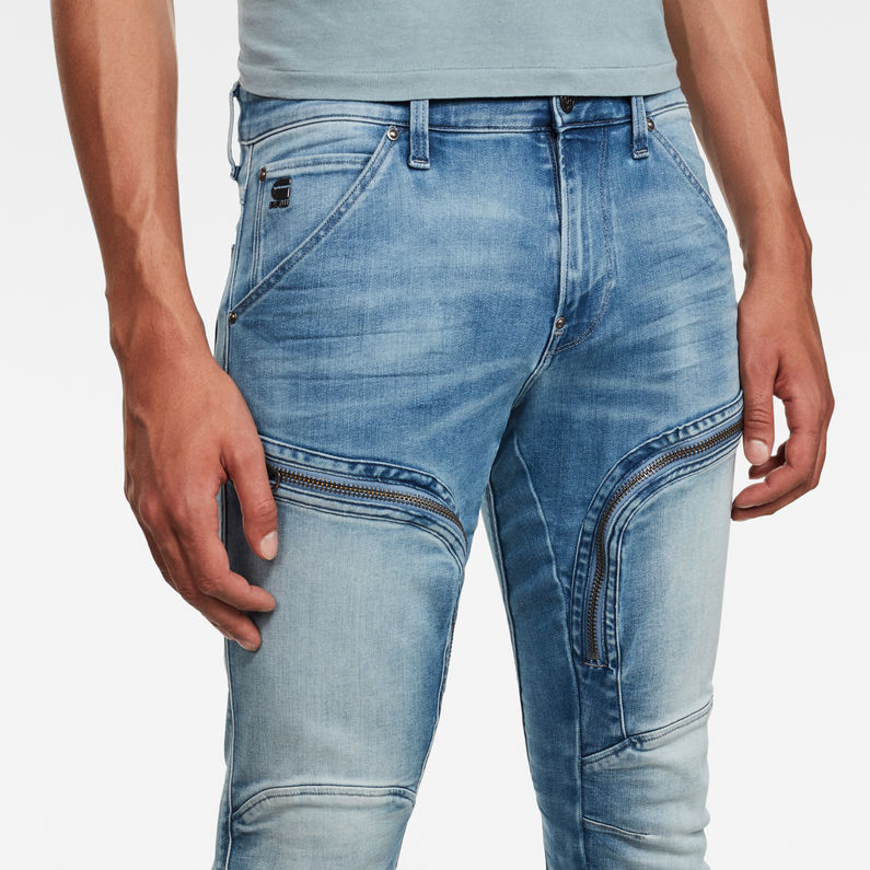G-Star RAW® Air Defence Zip Skinny Jeans Hellblau