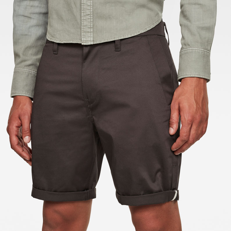 G-Star RAW® Straight Chino 1\2 Length Shorts Grey detail shot