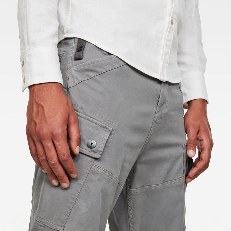 G-Star RAW® Pantalon cargo Roxic Straight Tapered Gris detail shot