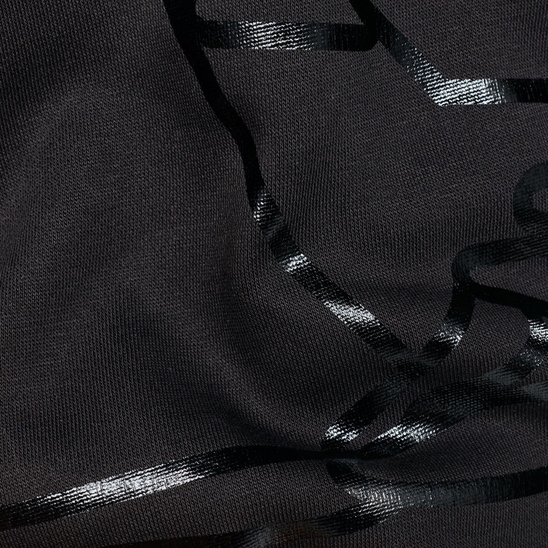 G-Star RAW® Line Art Allover Xzyph Sweater Zwart fabric shot