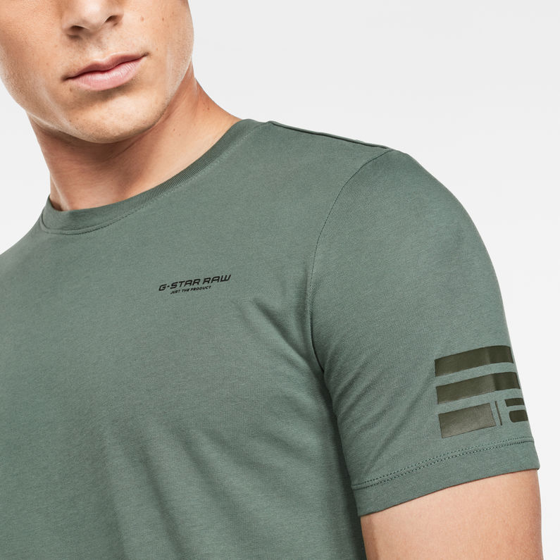 G-Star RAW® Text GR Slim T-Shirt Groen detail shot