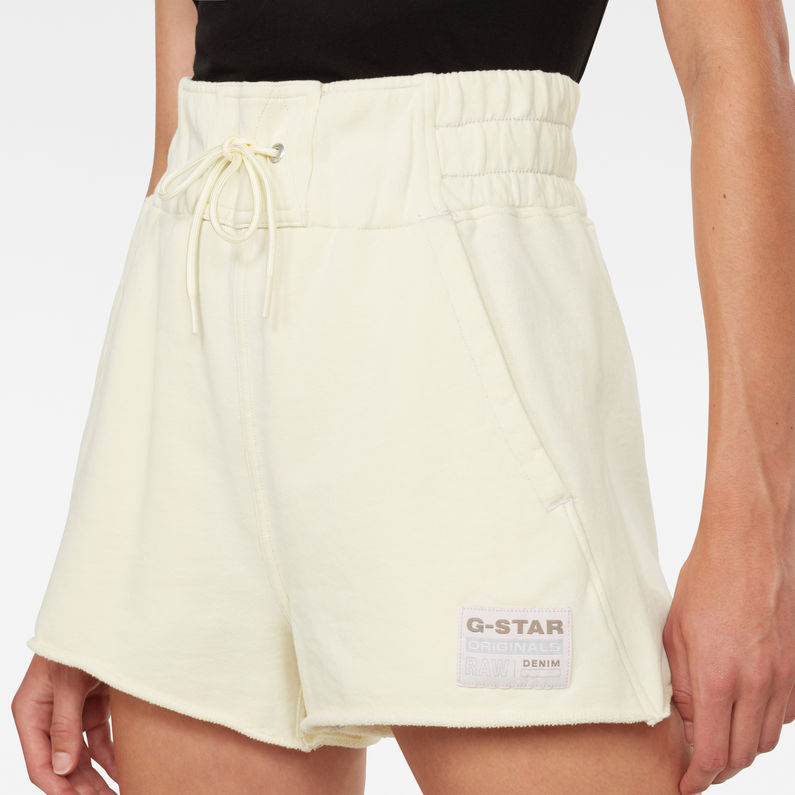 G-STAR® High Waist Sweat Shorts Green detail shot