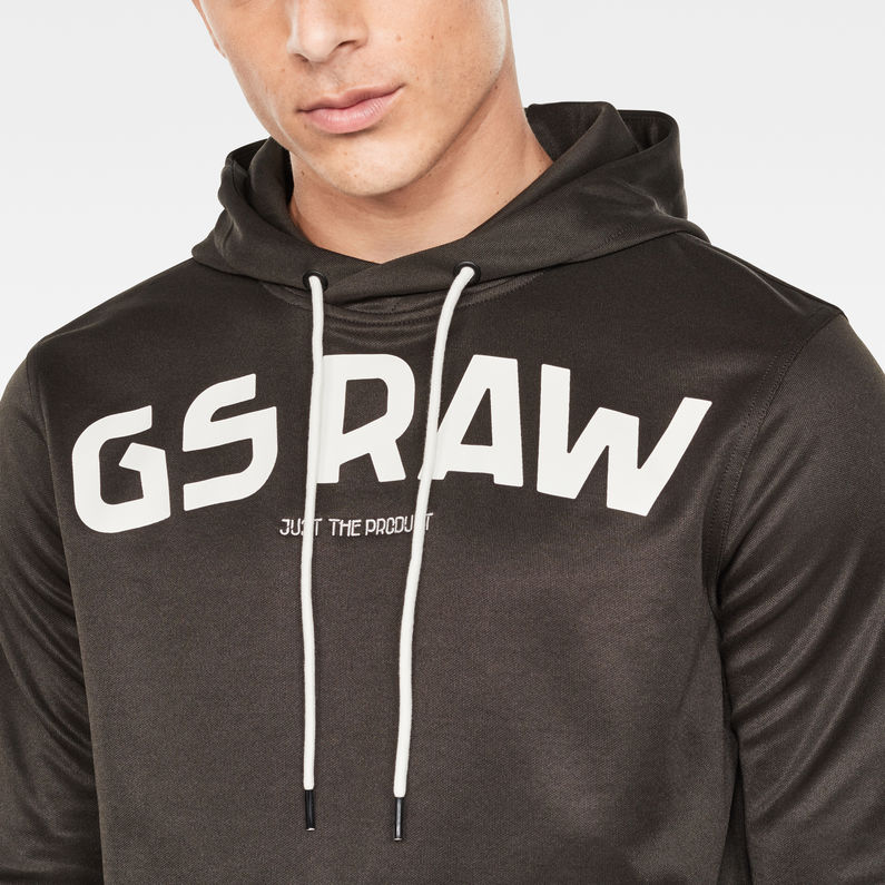 G-STAR® Gsraw GR Hooded Sweater Grey detail shot