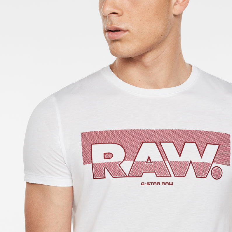 G-Star RAW® Camiseta RAW. Graphic Slim Blanco detail shot