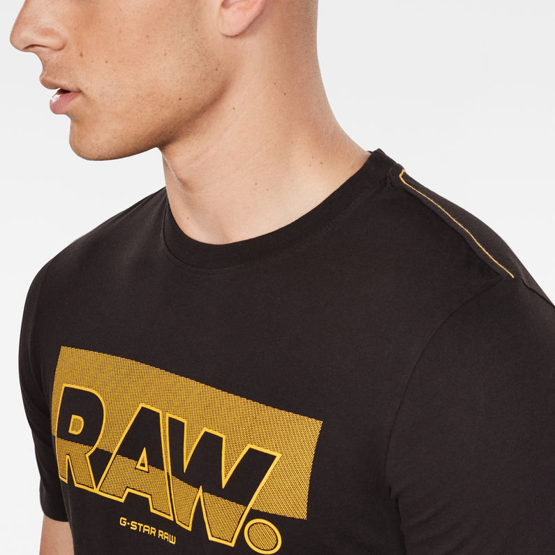 G-Star RAW® Raw. T-Shirt Graphic Slim Noir