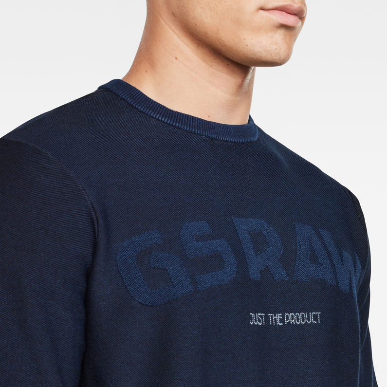 G-STAR® Gsraw Knit Sweater Dark blue detail shot