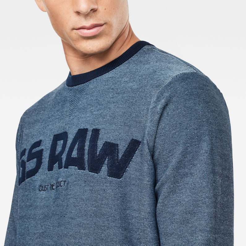 G-Star RAW® Gsraw Knit Sweater Medium blue detail shot