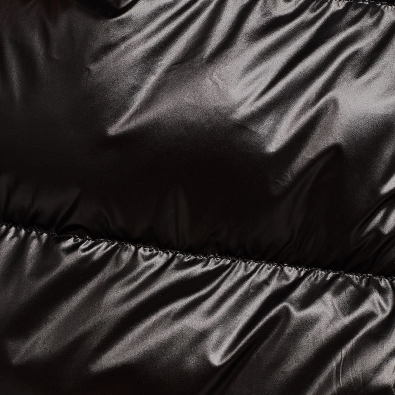 G-STAR® Extra Long Hooded Padded Puffer Jacke Schwarz fabric shot