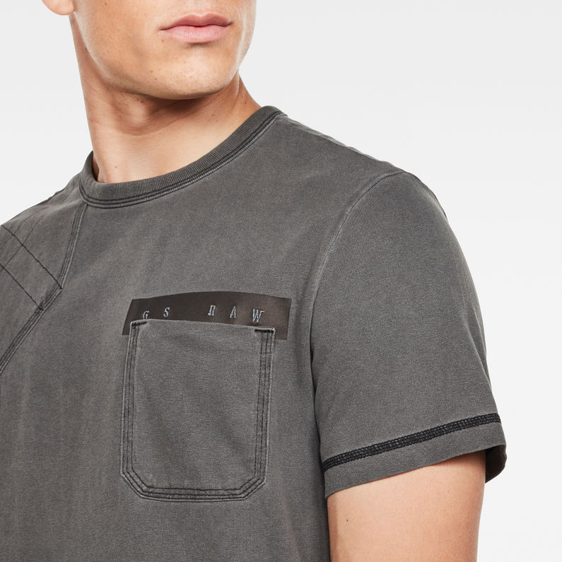 G-Star RAW® Hunting Patch T-Shirt Schwarz detail shot