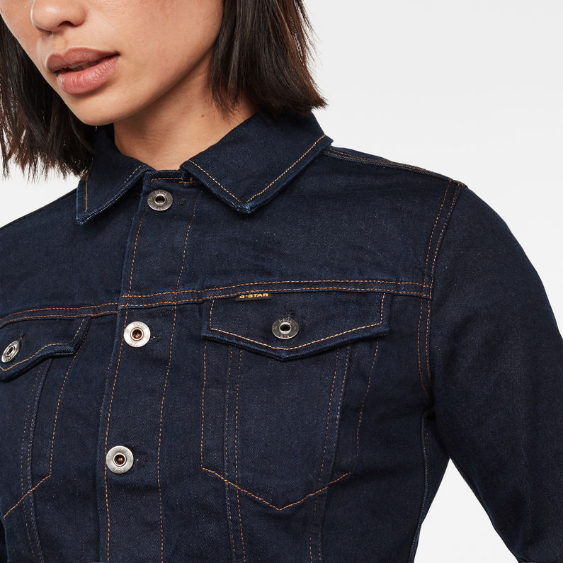 G-STAR® 3301 Slim Jacket Dark blue detail shot