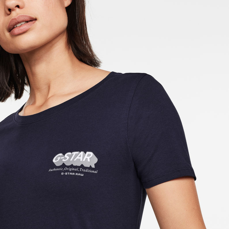 G-Star RAW® G-Star Shadow Logo Top Bleu foncé detail shot