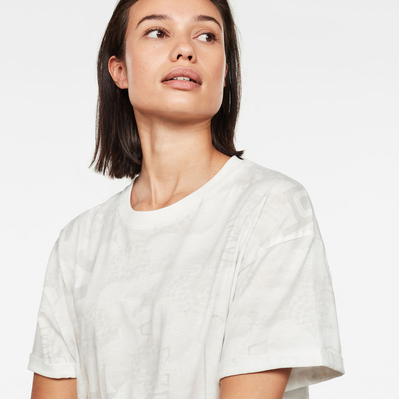 G-Star RAW® Loose Allover Top White detail shot