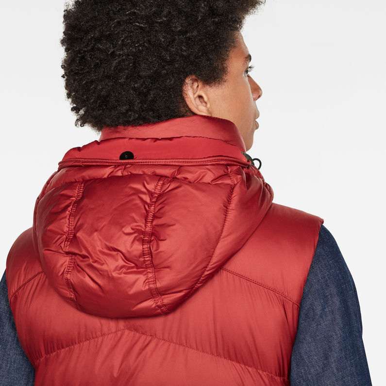 Whistler Hooded Vest | Red | G-Star RAW® GB