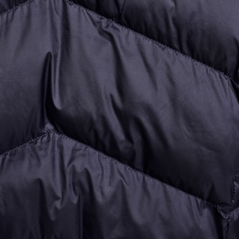 G-Star RAW® Whistler Puffer Jas Met Capuchon Donkerblauw fabric shot