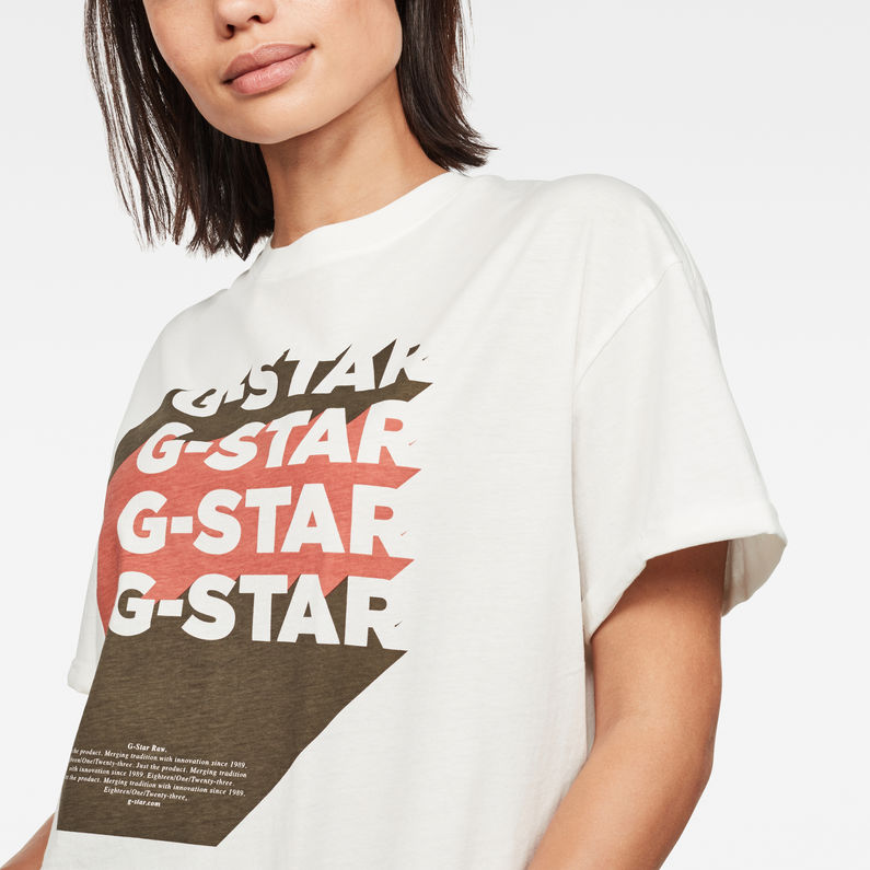 G-Star RAW® G-Star Stacked Logo Top Beige detail shot