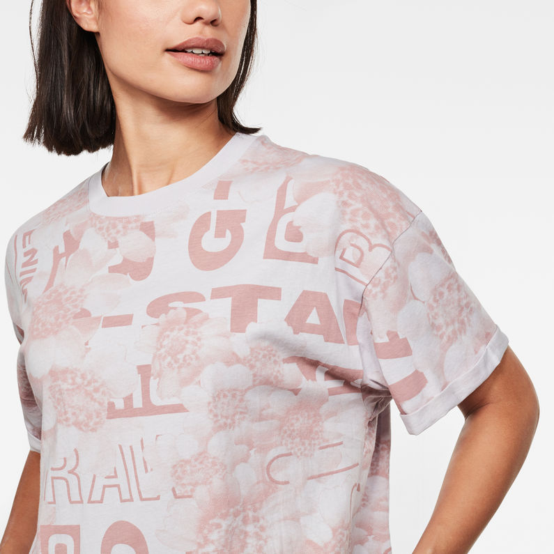 G-Star RAW® Loose Allover Top Pink detail shot