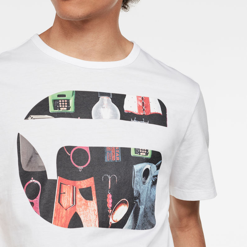 G-Star RAW® Graw Photo Graphic T-Shirt White detail shot