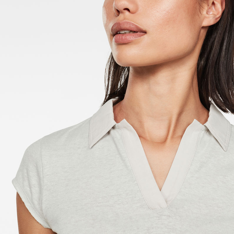 G-Star RAW® Noril Polo Slim Top Grey detail shot