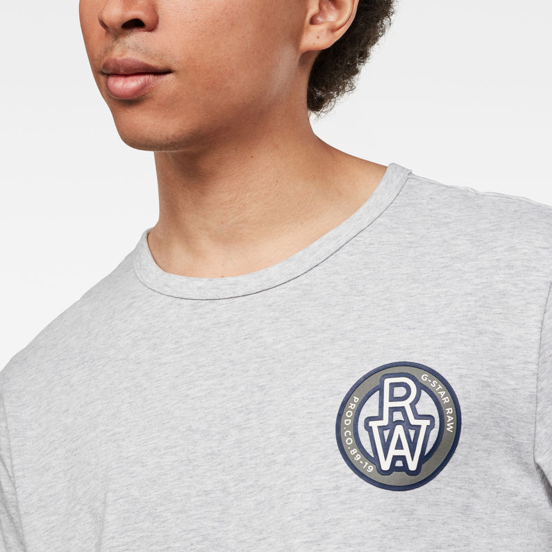 G-Star RAW® Round RAW Badge T-Shirt Grey detail shot