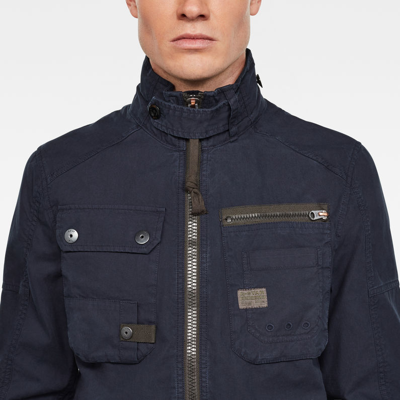 G-STAR® Veste de combat Utility Washed Bleu foncé detail shot