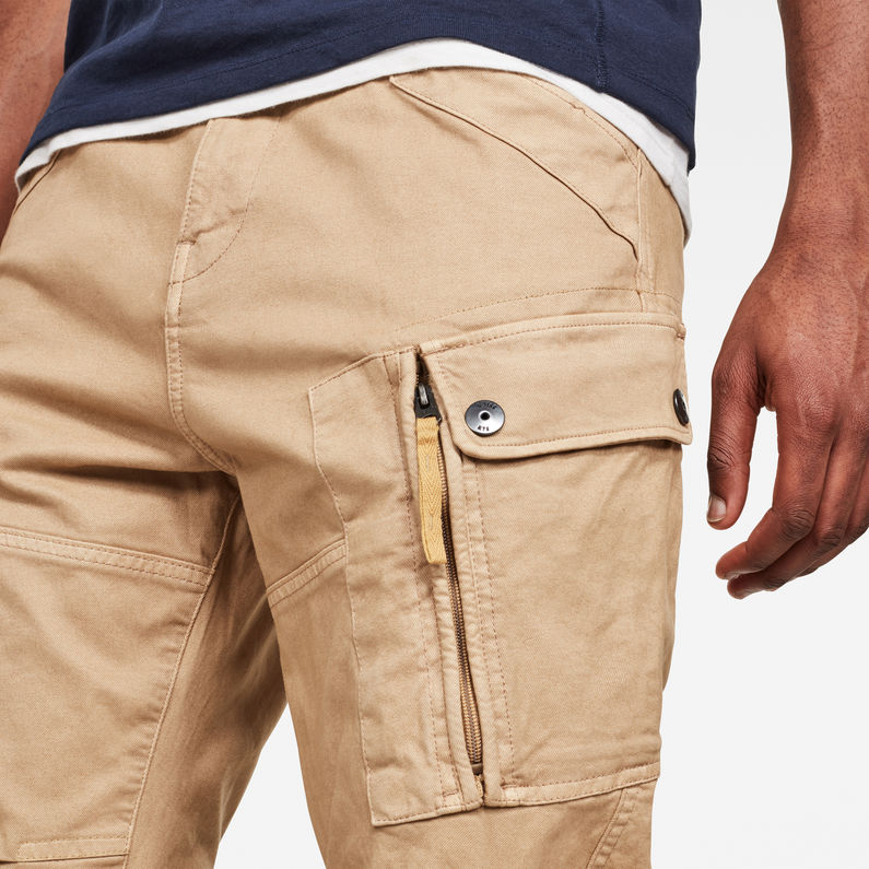 G-Star RAW® Pantalon cargo Roxic Straight Tapered Brun detail shot