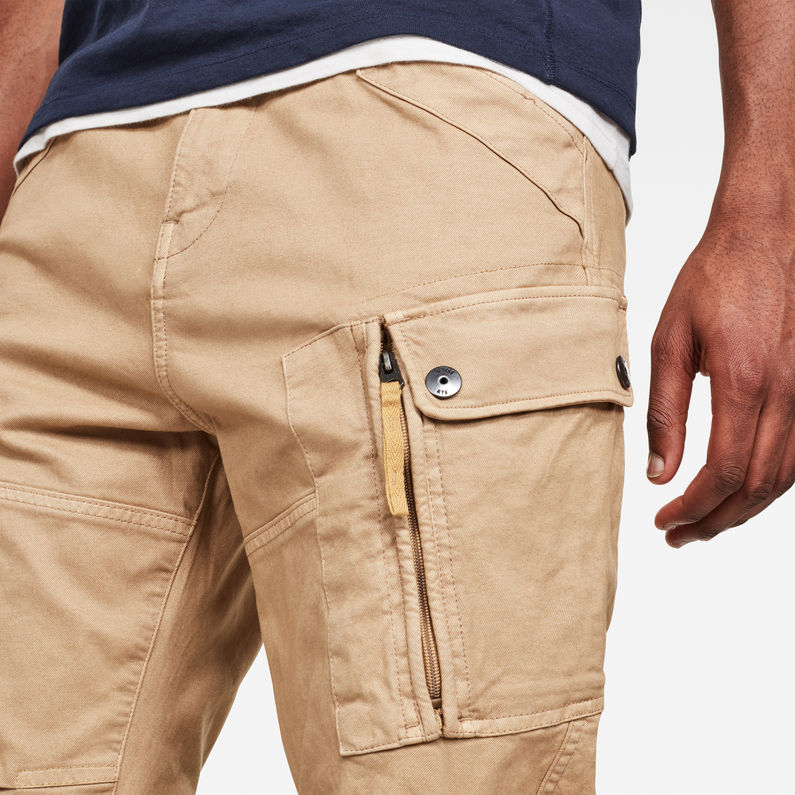 G-Star RAW® Roxic Straight Tapered Cargo Broek Bruin detail shot