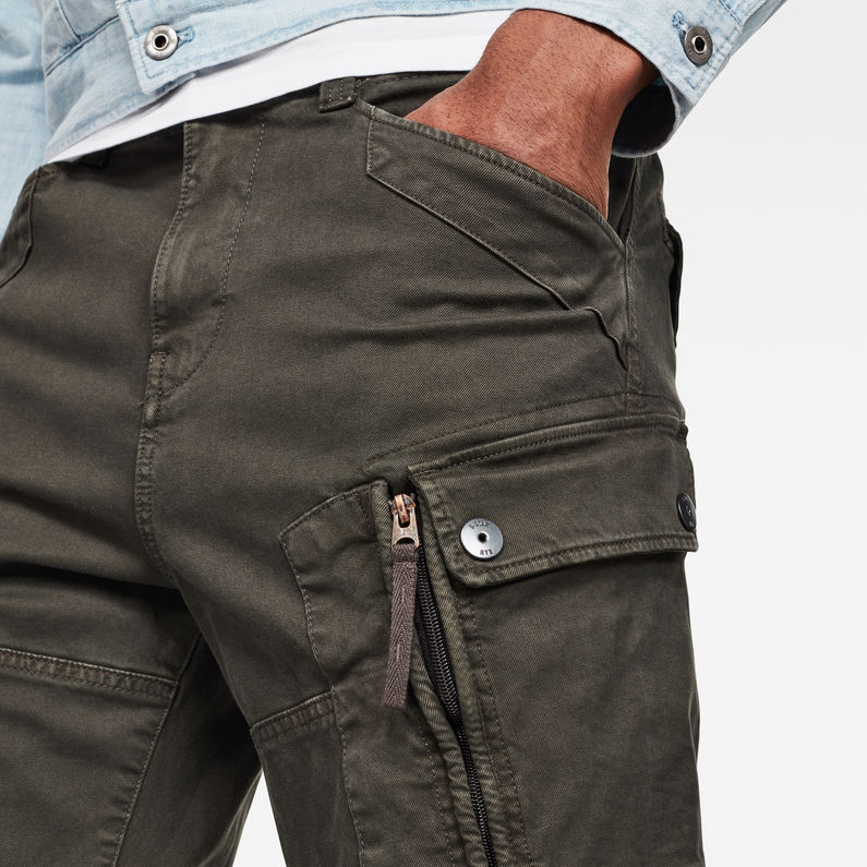 G-STAR® Pantalones Roxic Straight Tapered Cargo Gris detail shot
