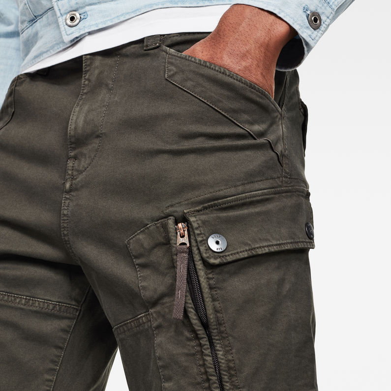 G-Star RAW® Pantalones Roxic Straight Tapered Cargo Gris detail shot