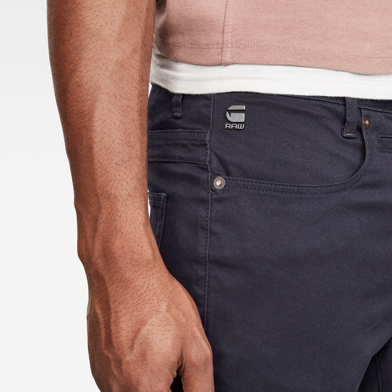 G-Star RAW® Pantalon D-Staq Slim 5-Pockets Bleu foncé detail shot