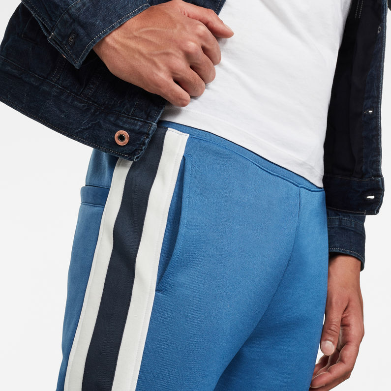 G-Star RAW® Pantalon de survêtement Side Stripe Bleu moyen detail shot