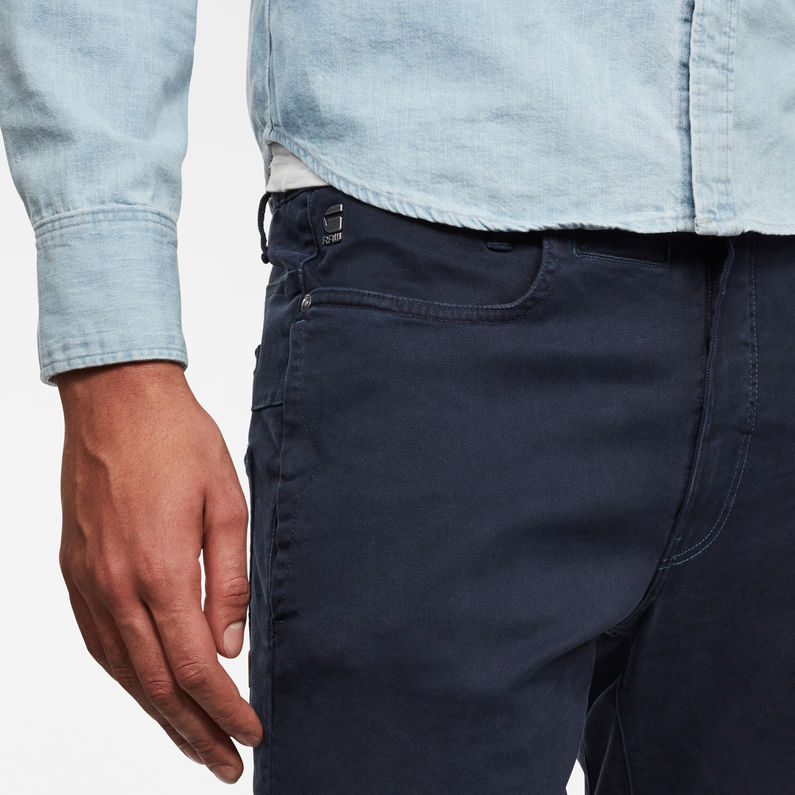 G-Star RAW® Pantalon D-Staq 3D Slim Bleu foncé detail shot