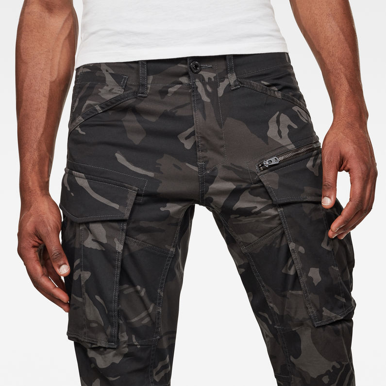 G-Star RAW® Pantalon Rovic Zip 3D Straight Tapered Gris detail shot