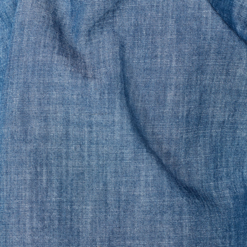 G-Star RAW® Pleated High Shorts Azul intermedio fabric shot
