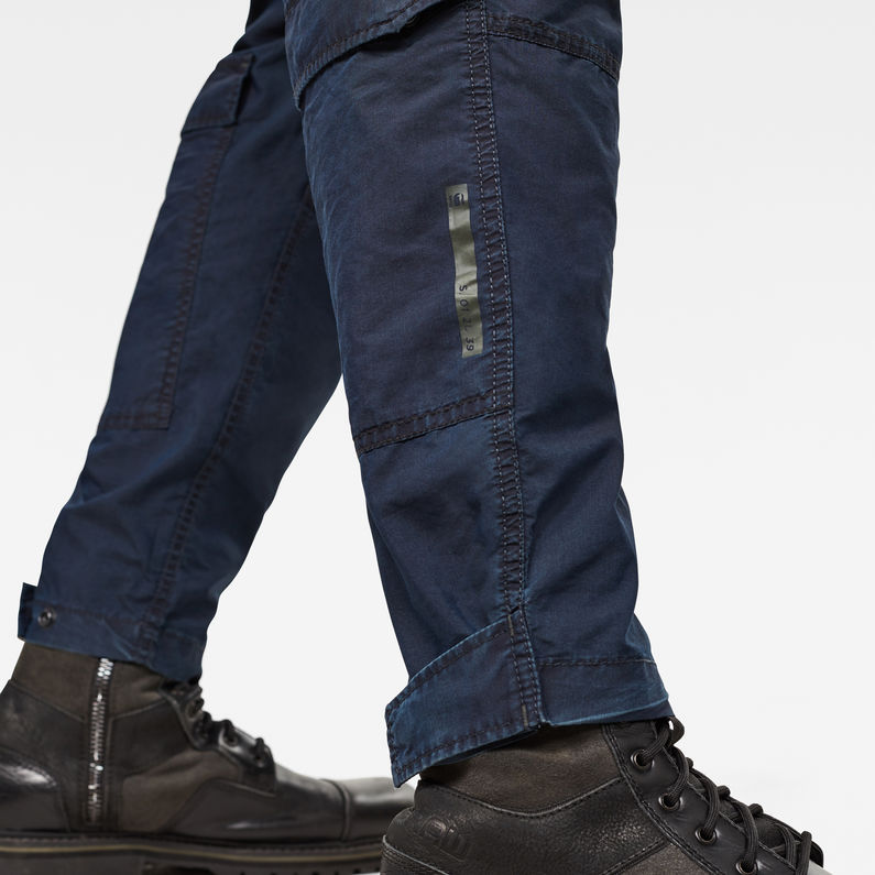 G-Star RAW® Jungle Relaxed Tapered Cargo Broek Donkerblauw detail shot