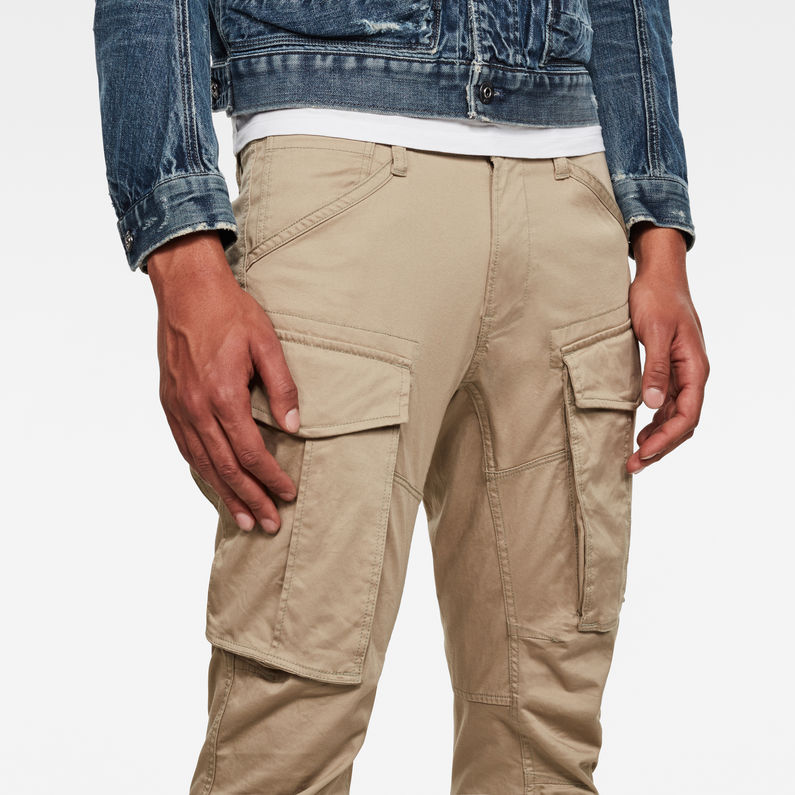 G-Star RAW® Pantalon 3D Cargo Straight Tapered Brun detail shot