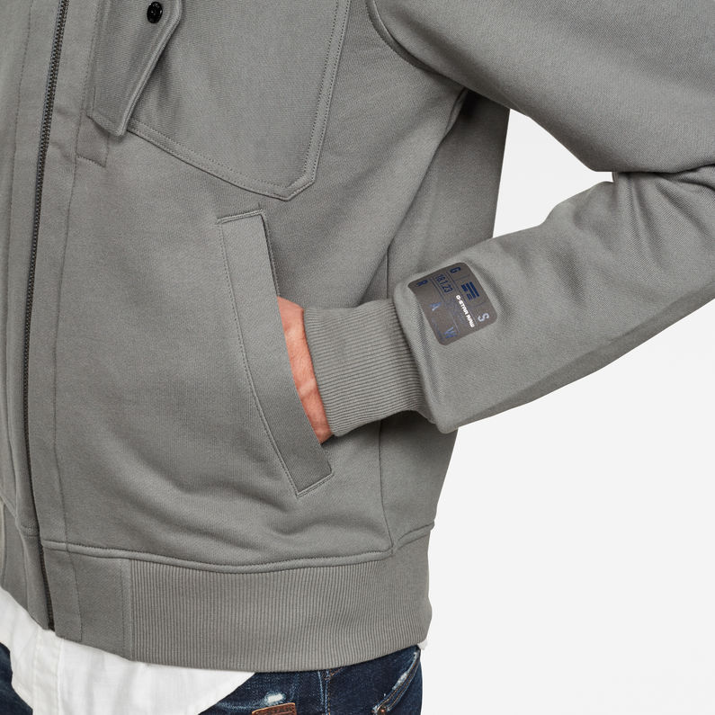 G-Star RAW® Correct bomber r sw l\s Grey detail shot