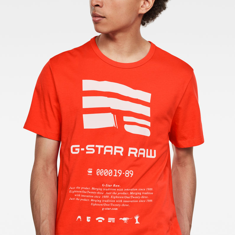G-Star RAW® Flag Graphic T-Shirt Oranje detail shot