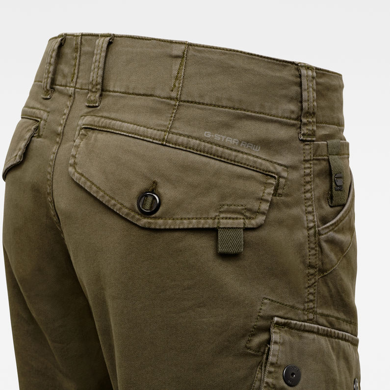 G-STAR® Roxic Straight Tapered Cargo Pants Green detail shot