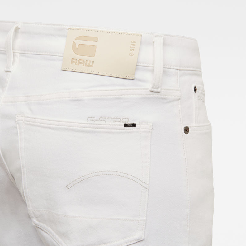 G-Star RAW® Shorts 3301 Denim Slim Blanc detail shot