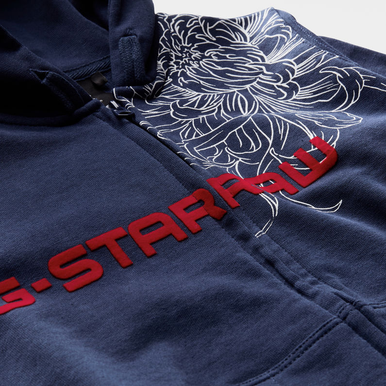 G-Star RAW® Hooded Cardigan Dark blue detail shot