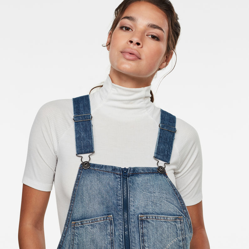 G-STAR® Lintell Denim Overall Kleid Mittelblau