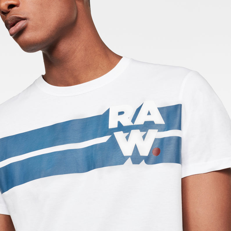 G-STAR® Raw. Stripe Graphic T-Shirt White
