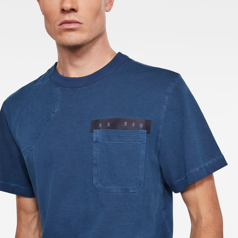 G-Star RAW® Hunting Patch T-Shirt Dark blue detail shot